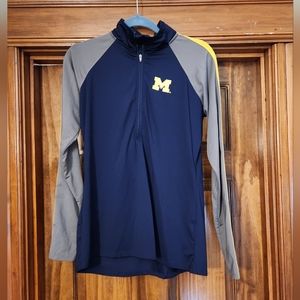 Proedge University of Michigan Quarter 1/4 Zip Raglan Pullover